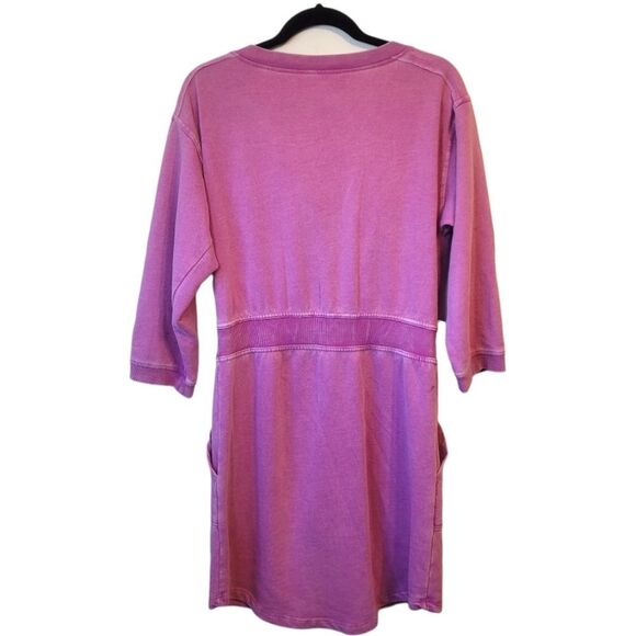 Daily Practice Women's Washed Magenta Casual Sweatshirt Dress Size S - Picture 2 of 6